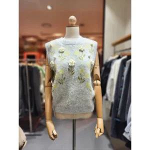 [러브앤쇼](천안아산점)플라워패치니트베스트 GCFJGKV01