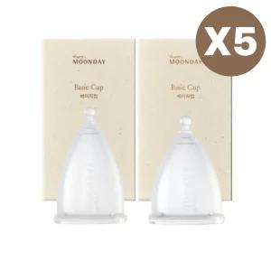 해피문데이 베이직컵 생리컵 안심 편안 숏+미디엄5set