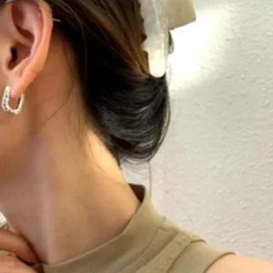 [오노마] ONM 원터치 실버 귀걸이 데일리룩 트렌디 액세서리