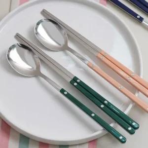 고품질 스텐레스304 수저젓가락1세트 파스텔컬러 모던스타일 수저세트 신혼부부수저세트 (WFJLVWO)
