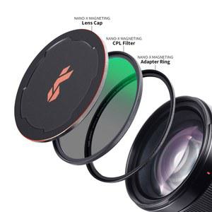 K&F Concept 자석 HD CPL 나노 x 카메라 필터 캡 포함 원형 다층 코팅 52mm 58mm 62mm 67mm DS-Y3