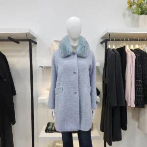 [조이너스]폭스퍼카라넥 알파카혼방A라인 하프코트JAEW1-WCH350A_KJ