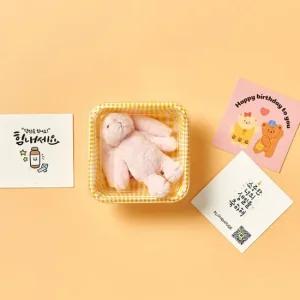 아트박스 알럽하우스 보들보들 귀여운 샤샤토끼9cm 키링+카드+체크박스