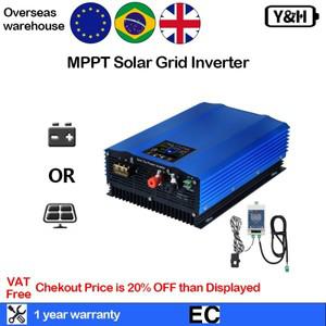 Y&H 1000W 1200W 그리드 태양광 마이크로 인버터 24V 48V 리미터 LCD 디스플레이 AC 220V MPPT 순수 사인파