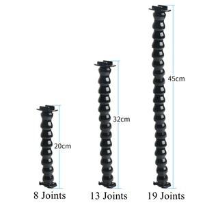 조정 가능한 구즈넥이 있는 플렉스 클램프 암 마운트 GoPro Hero 10 9 8 7 4 액션 카메라 지원용 조 클립 브래킷 홀더