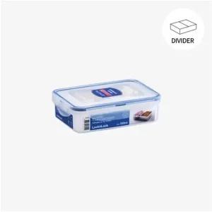 락앤락 클래식밀폐용기 직사각 칸막이 550ml- HPL815C 반찬통 도어포컷 칸칸이