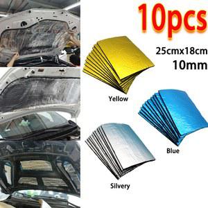 자동차 방음 매트 패드 풍절음 흡음재 10PCS 두께 10MM 사운드 데드너 단열 25CM X 18CM 도어/트렁크 커버/엔진 커버/캐리지 세단 RV