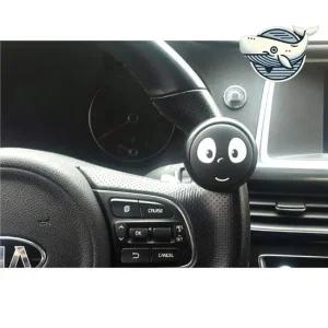 차량용 미니 핸들 스틱 블랙 스마일베어 손잡이 차량인테리어 핸들용품 파워핸들 파워봉