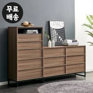 [벤티스가구]이지 옷 서랍장 세트 학생 안방 거실 체스트 옷장 서랍장 옷 높은 낮은 슬림(5단/3단)