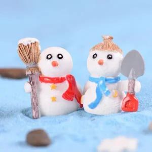 미니어쳐_눈사람_2개1세트 6개 (총12개) 테라리움 젤캔들 크리스마스