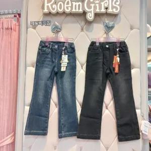 로엠걸즈DP01키링기모부츠컷데님팬츠키링기모부츠컷데님팬츠RGTJ25T1C