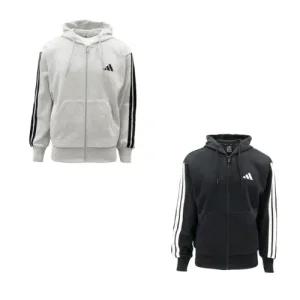 아디다스 기모 후드 집업 에센셜 삼선 플리스