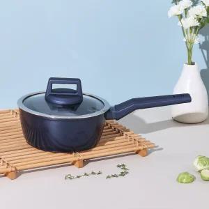 키친플라워 쿠킨 IH 인덕션 그린우드 편수냄비 18CM (블루)