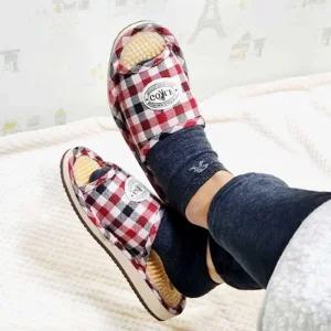 슬리퍼 체크 지압 거실화 실내화 층간소음 다용도 실내 거실 사무실 선생님 [fs-9]