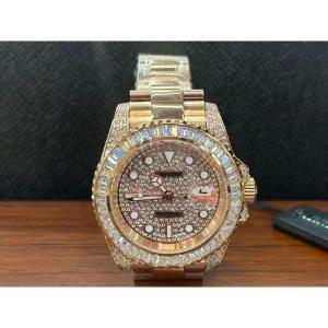 Patek Philippe Parker Philip 자동 스테인레스 스틸 다이아몬드 시계 [세금포함] [정품] (장미 골드) PP69