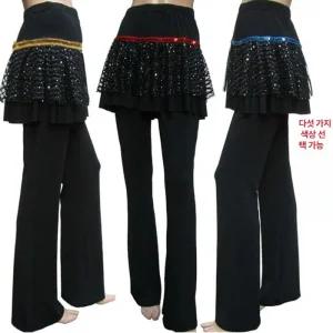 여성댄스복 라인댄스복 하의 치마바지 연습복 팬츠