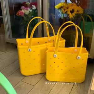 실리콘 수영가방 목욕탕 물놀이가방 방수 바구니 젤리 고무 수영장 가방 비치백