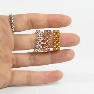 실버) 3 라인 볼 반지 W) 실버볼반지 925실버 925실버반지 실버악세사리 프리사이즈반지