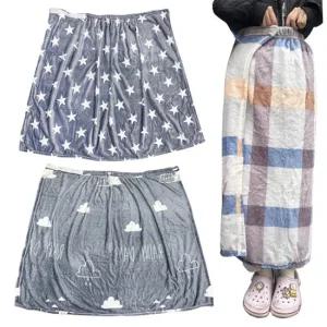 양면 극세사 담요 겨울 따뜻한 치마 무릎담요 학생 찍찍이