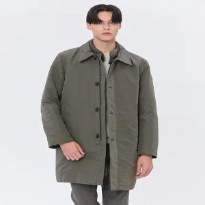 헤지스 남성 24FW [스테디셀러] 그레이 다운 탈착내피 하프코트 WHCO4D463G2