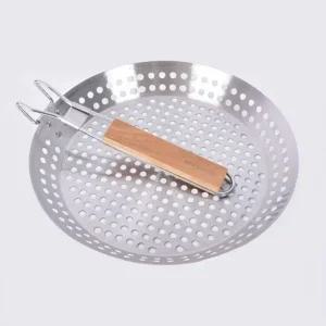 타공 원형 사각 후라이팬 직화구이 BBQ 숯불 석쇠 타공팬 손잡이 접이식 경량프라이팬 타공팬