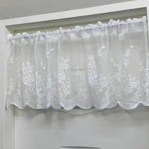 고품질 주방 창문가림막 레이스 짧은커튼 화이트 쪽커튼 WFHOV33