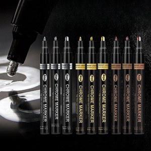 크롬 도금 마커 구리 페인트 액체 실버 골드 미러펜 색상 방수 반사