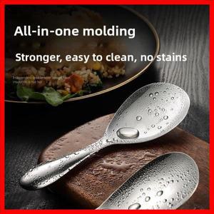 1pcs 실버 작은 가정용 튀김 주걱 스테인레스 스틸 짧은 손잡이 쌀 숟가락 스테이크 주걱 레스토랑