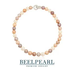벨펄 약 11.5 ∼ 10mm 리얼 담수진주 멀티 목걸이