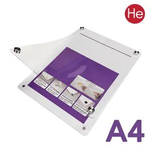 NEW자석형아크릴액자 A4액자 화이트 프레임 대형 ?춤 제작 베이직 슬림 사이즈 크로바걸이