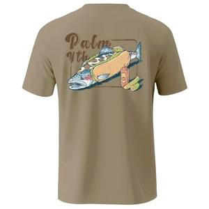 남성용 팔미스 낚시 셔츠 반팔 티셔츠 UPF 50+ 자외선 차단