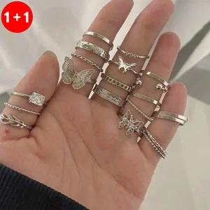 패션 반지 레이어드링 여성용 주얼리 빅사이즈 실반지 진주 악세사리 데일리