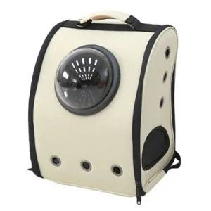 강아지 우주선 백팩 가방 아이보리 1P 이동 외출 교통 고양이캐리어