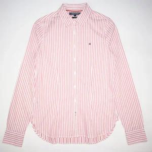 타미힐피거 화이트 면 스트라이프 긴팔남방셔츠 2 여성 WTL1190