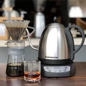 보나비타 커피 무선포트 스마트 세대 온도조절 호환 스틸