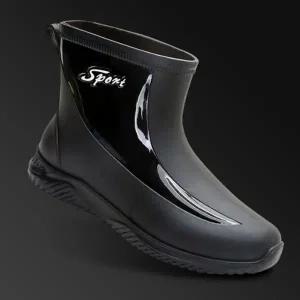 남성 캐주얼 방수 레인부츠 첼시부츠 장화롱부츠 블랙