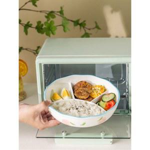 도자기 성인식판 나눔 접시 반찬그릇 뚜껑있는 1인식기 4구