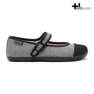 오찌 툴레아 체크 메리제인 블랙