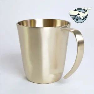 수제 방짜 유기 머그컵 고급 주방식기 일상 유기세트 유기술잔