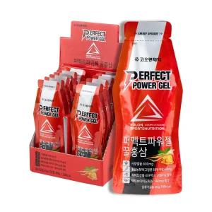코오롱제약 퍼펙트 파워젤 (축구 마라톤 자전거 등산 보충제 에너지젤) 꿀홍삼 12포 1개