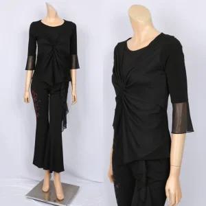 노브패리스 ALN3124 지웨스트 앞꼬임 칠부 티셔츠 66에서100 라인 라틴 밸리 모던 웰빙 뱃살 군살커버 칠부 사계절 