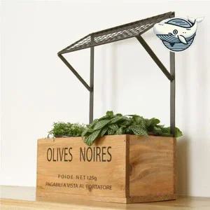 [콩심팥심]올리브우드 소품정리 선반 화분 수납함 인테리어 주방소품