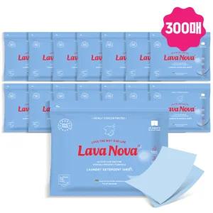 라바노바 고농축 세탁세제 시트세제 종이세제 300매(20매x15팩) 통돌이세탁기 드럼세탁기 공용