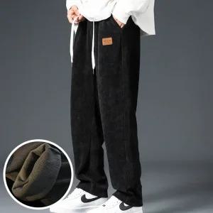 남자 코듀로이팬츠 기모바지 골덴 작업복 융털팬츠 밴딩바지 츄리닝