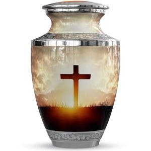 말라이카 기념관, 유골 성인 남성/여성을 위한 초월 십자가 유골함, 화장 200입방 인치 용량