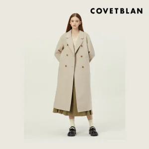 [COVETBLAN] 라운드카라 핸드메이드 더블코트(V226MCT106W)