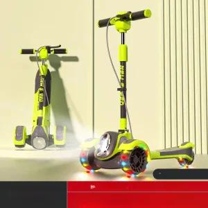 아동 킥보드 씽씽이 접이식 원터치브레이크 LED바퀴 어린이 세발 스쿠터