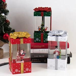 선물상자 크리스마스 오르골 워터볼 LED 스노우볼 무드등 조명