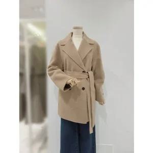 [갤러리아] [SOUP] 제천벨트 더블버튼 핸드메이드 하프 코트 SBAHC30