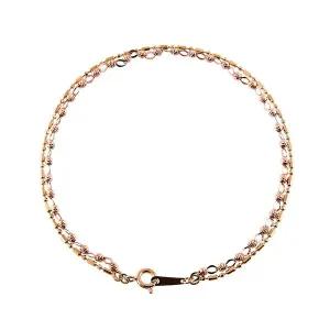 [엘렌쥬얼리]14K 비엔나 캔디 두줄 체인 금 팔찌